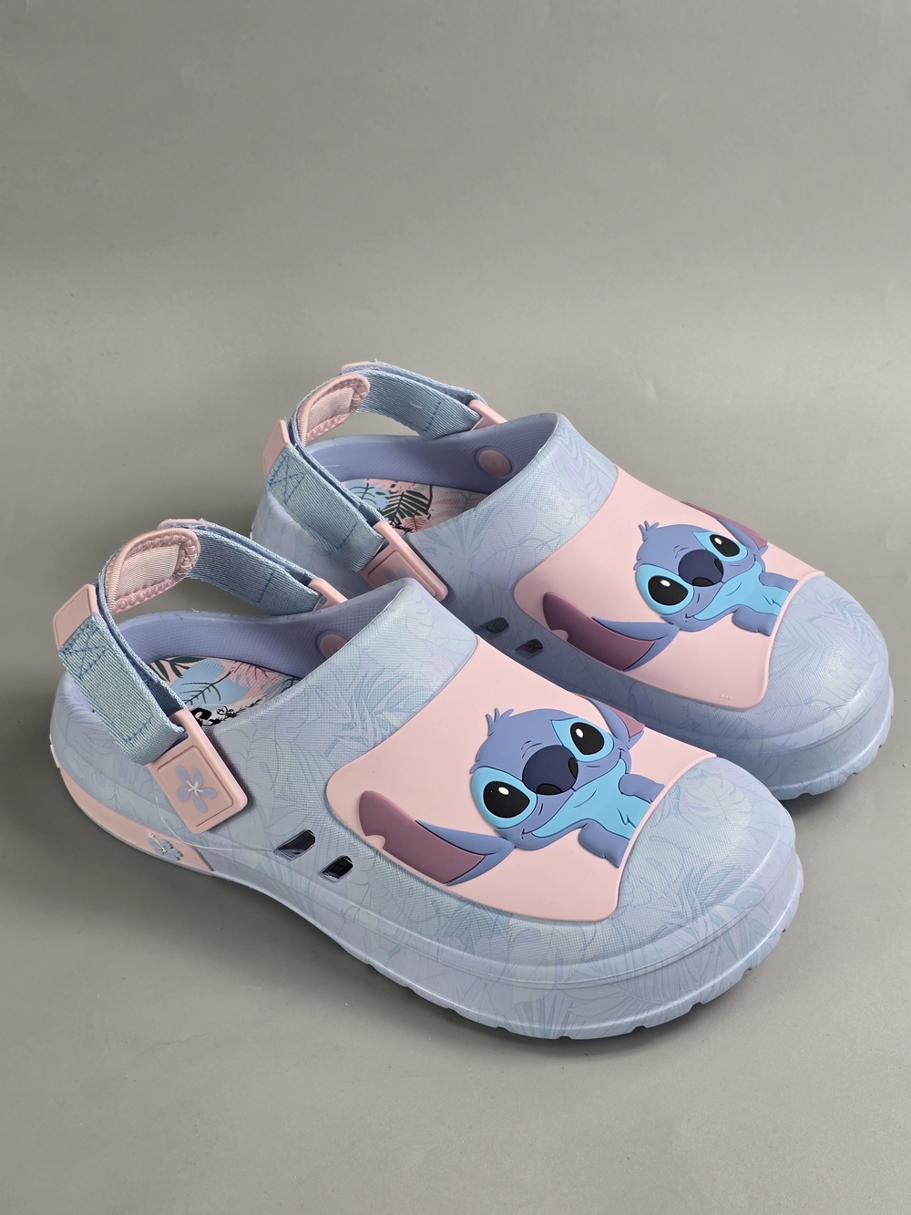 Disney Pastel Pink & Light Blue Stitch Back-Strap Mules Size 11
